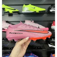 Chuteira Campo Nike Air Zoom Mercurial Vapor 16 Elite Trava Mista Rosa e Laranja - Pronta Entrega - imagem 1