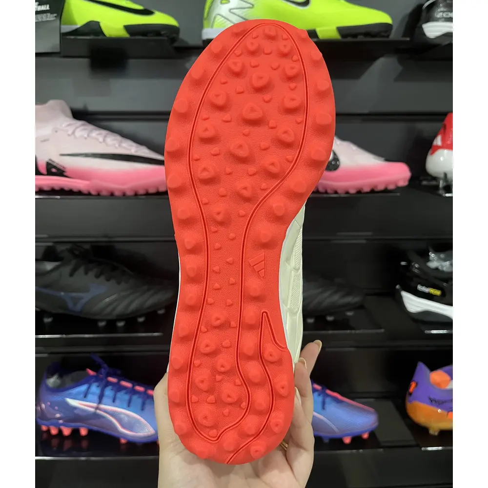 Chuteira Society Adidas Copa Pure.1 TF Bege, Laranja e Preta - Pronta Entrega