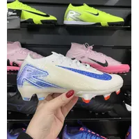Chuteira Campo Nike Air Zoom Mercurial Vapor 16 Elite FG Branca, Azul e Laranja - Blueprint Pack - Pronta Entrega - imagem 1