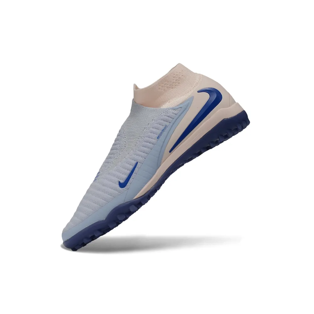 Chuteira Society Nike Phantom GX 6 DF Elite TF Rosa e Azul - Showtime Pack