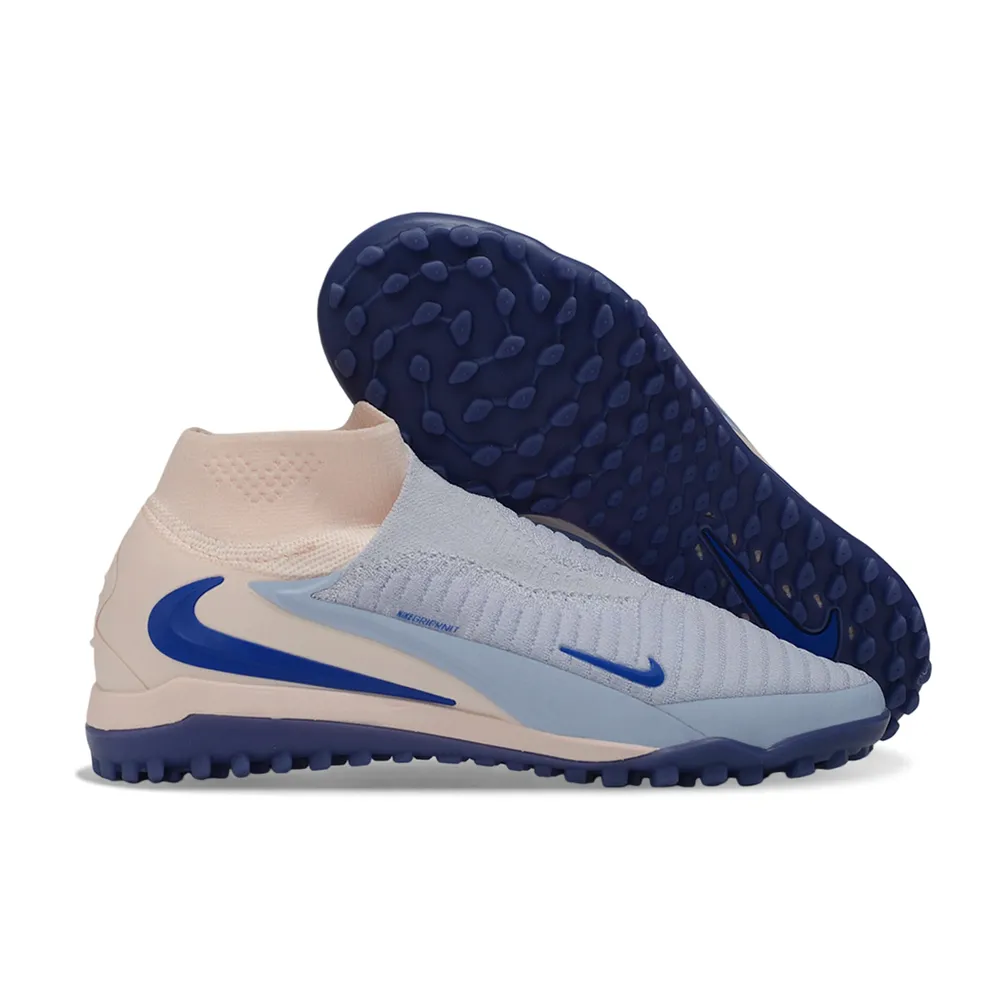 Chuteira Society Nike Phantom GX 6 DF Elite TF Rosa e Azul - Showtime Pack