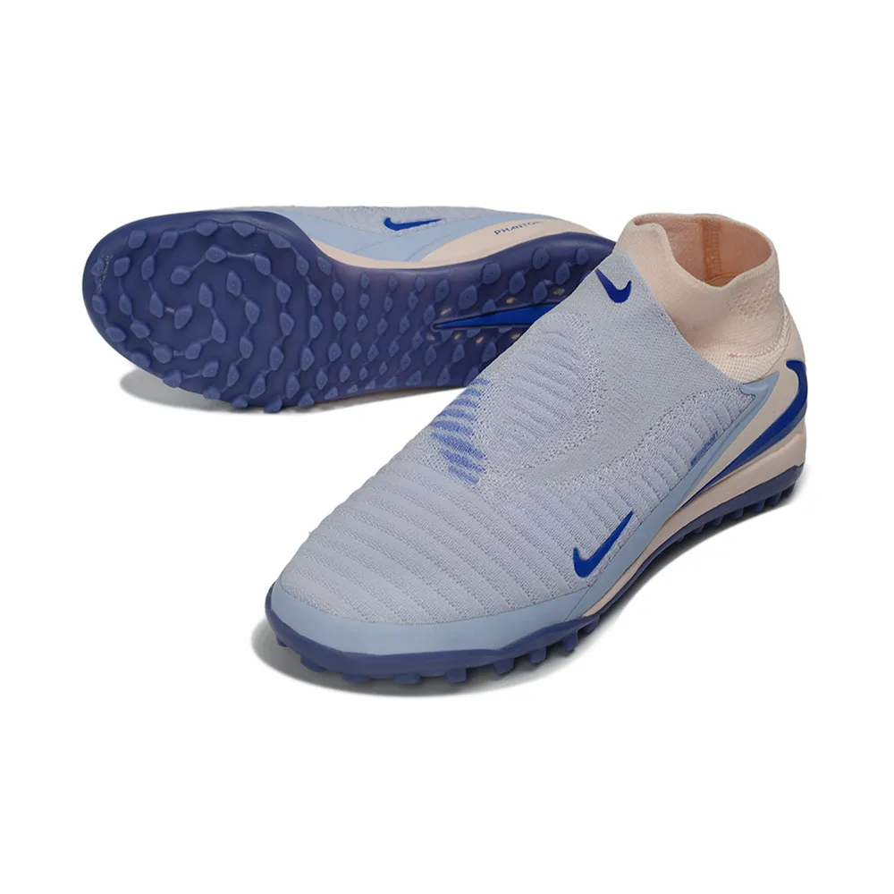 Chuteira Society Nike Phantom GX 6 DF Elite TF Rosa e Azul - Showtime Pack