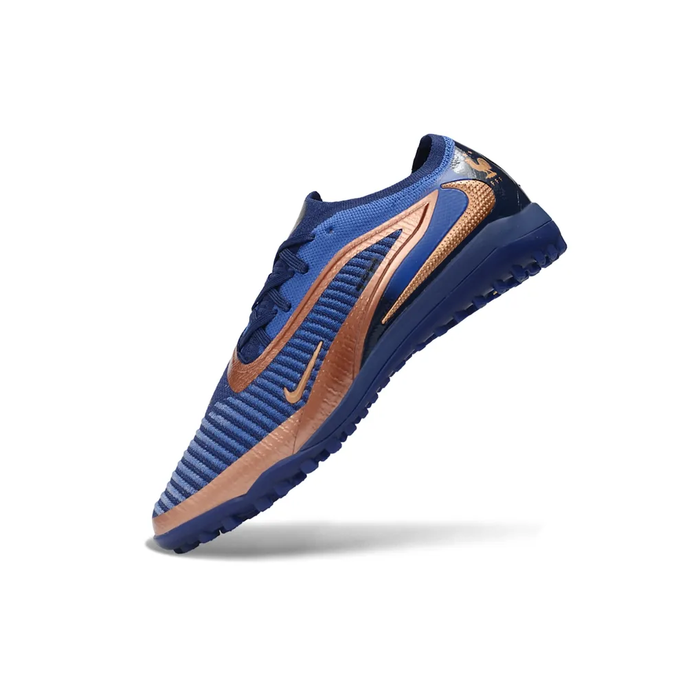 Chuteira Society Nike Phantom GX 6 Elite TF Azul e Bronze