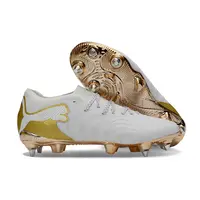 Chuteira Campo Puma Future 9 Trava Mista Branco e Dourado - imagem 3