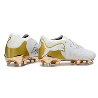 Chuteira Campo Puma Future 9 Trava Mista Branco e Dourado - imagem 4