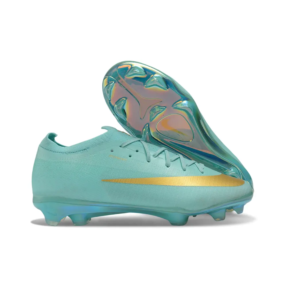 Chuteira Campo Nike Mercurial Vapor 17 Elite FG Verde e Dourado