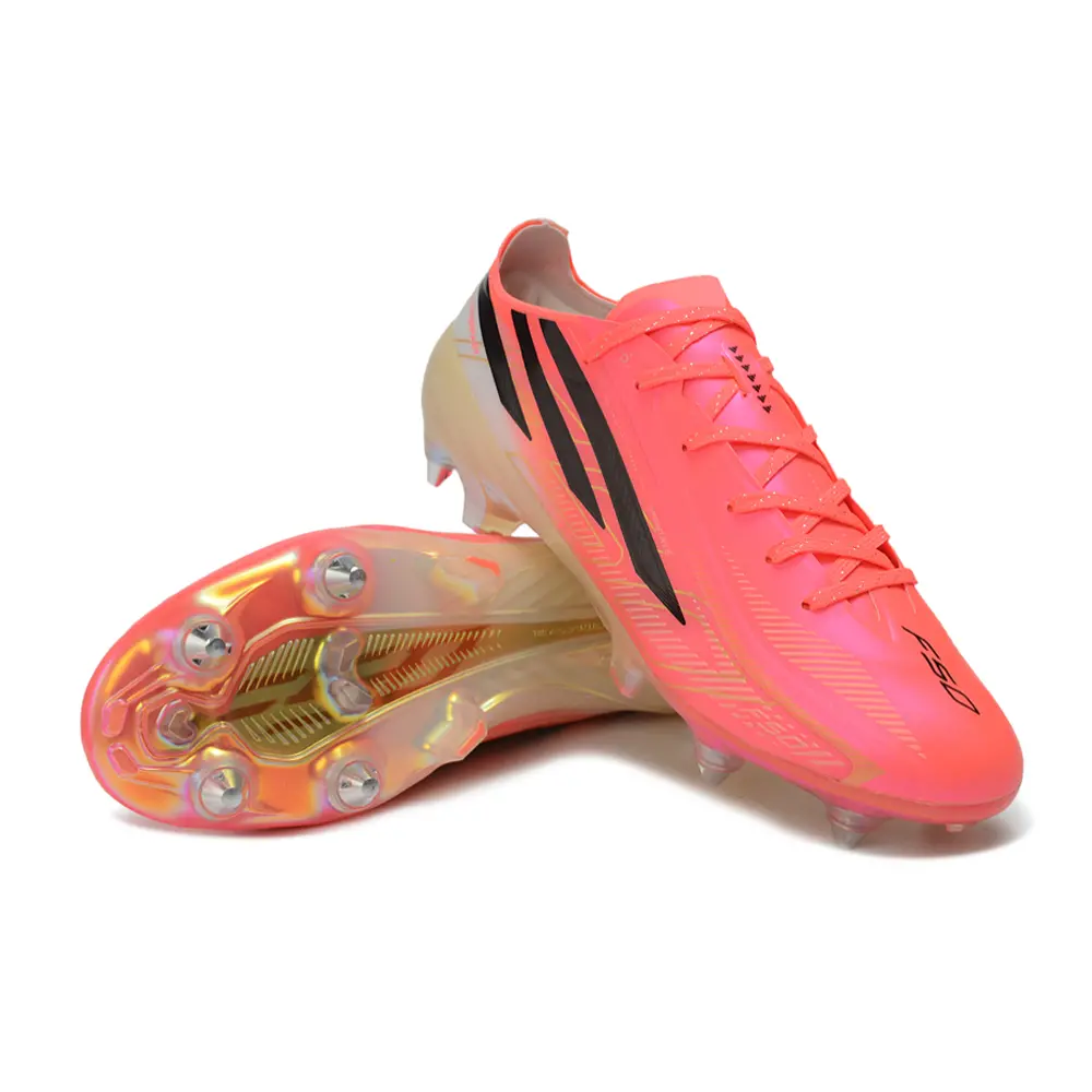 Chuteira Campo Adidas F50 Hyperfast Ponta de Aluminio Rosa e Preto - Road to Glory Pack