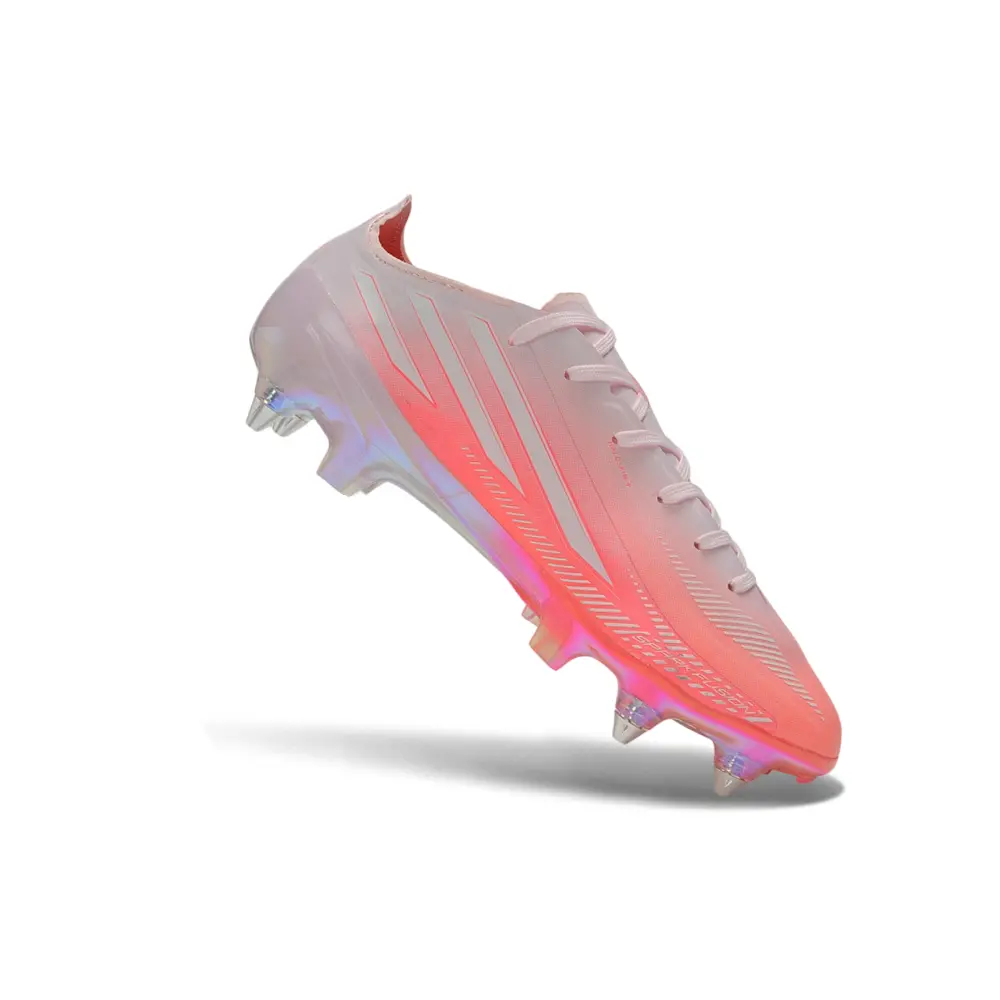 Chuteira Campo Adidas F50 Hyperfast Ponta de Aluminio Rosa e Branco