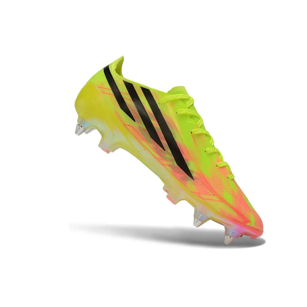 Chuteira Campo Adidas F50 Hyperfast Ponta de Aluminio Verde, Rosa e Preto - Too Light