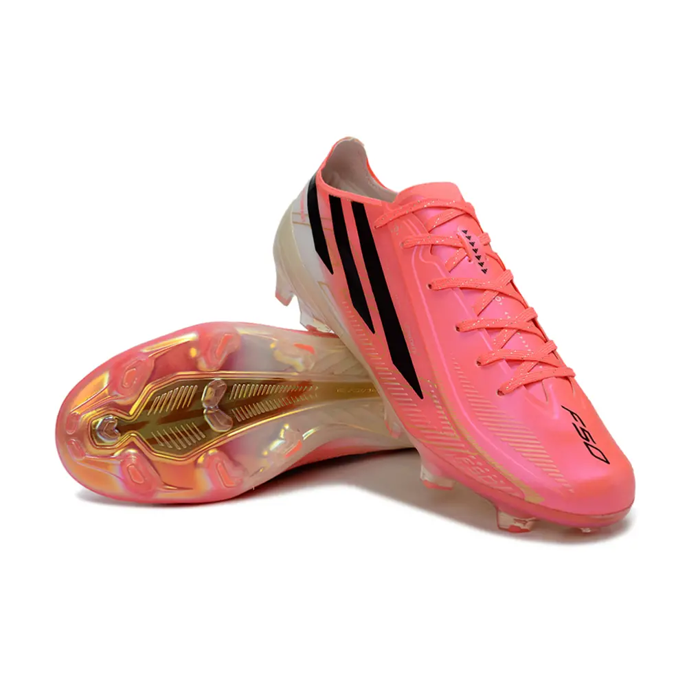 Chuteira Campo Adidas F50 Hyperfast FG Rosa e Preto - Road to Glory Pack