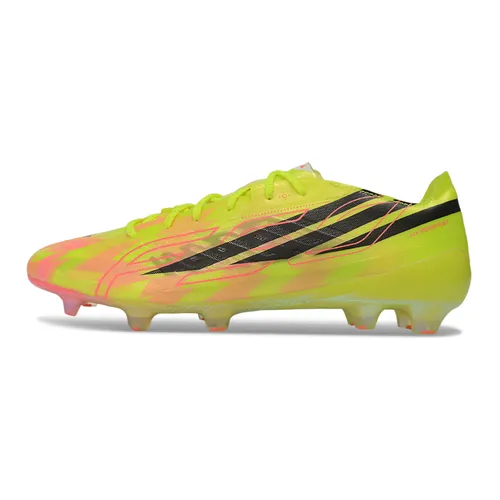 Chuteira Campo Adidas F50 Hyperfast FG Verde, Rosa e Preto - Too Light