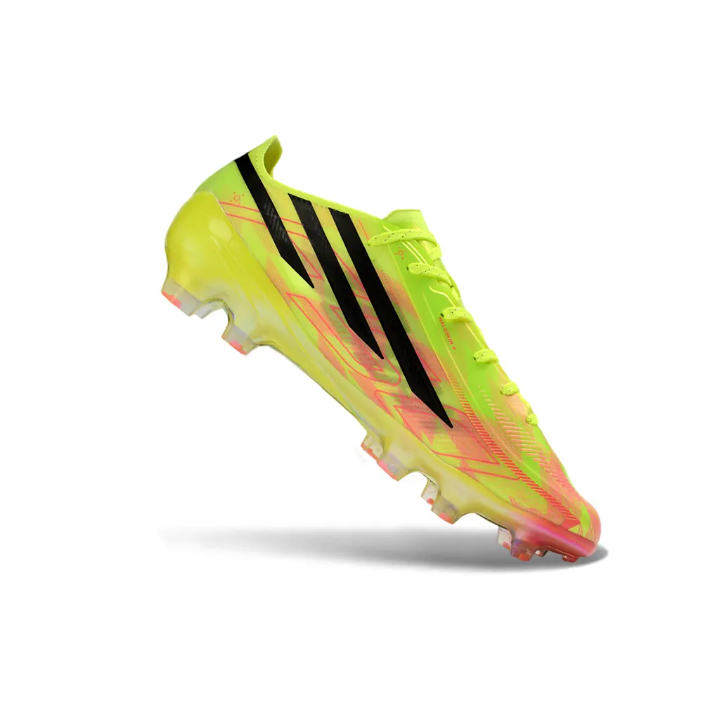 Chuteira Campo Adidas F50 Hyperfast FG Verde, Rosa e Preto - Too Light