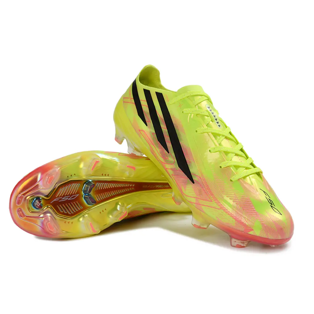 Chuteira Campo Adidas F50 Hyperfast FG Verde, Rosa e Preto - Too Light