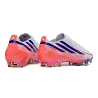 Chuteira Campo Adidas F50 Hyperfast FG Branco, Azul e Rosa - imagem 3