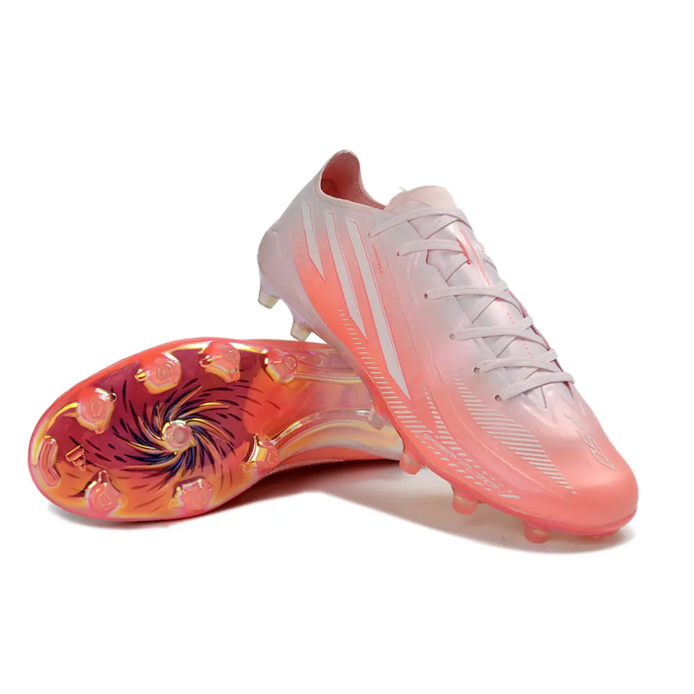Chuteira Campo Adidas F50 Hyperfast FG Rosa e Branco
