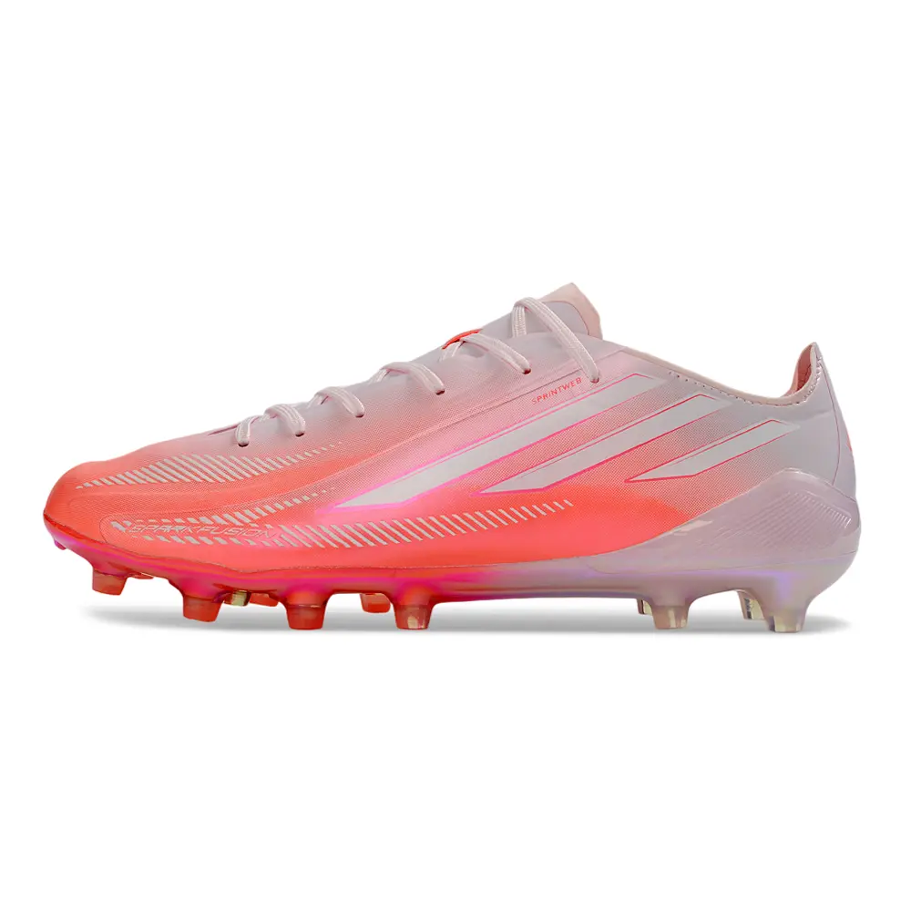 Chuteira Campo Adidas F50 Hyperfast FG Rosa e Branco