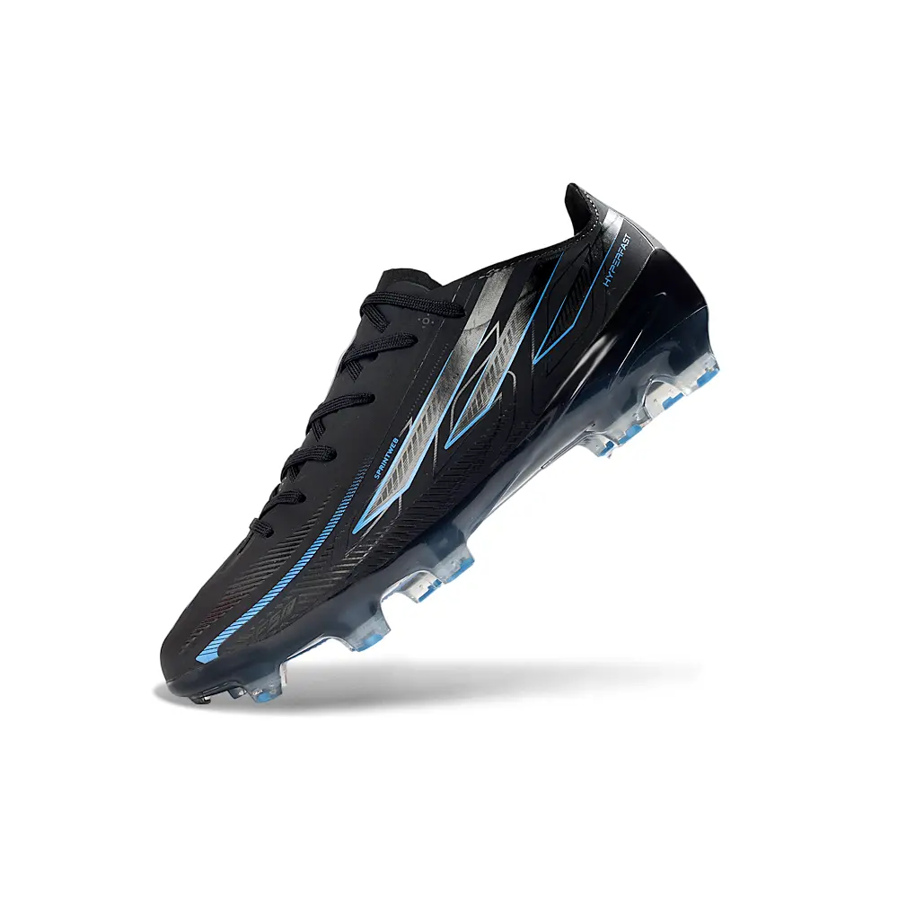 Chuteira Campo Adidas F50 Hyperfast FG Preto e Azul