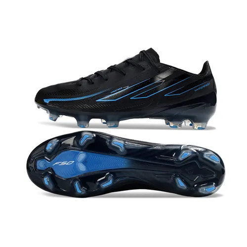 Chuteira Campo Adidas F50 Hyperfast FG Preto e Azul