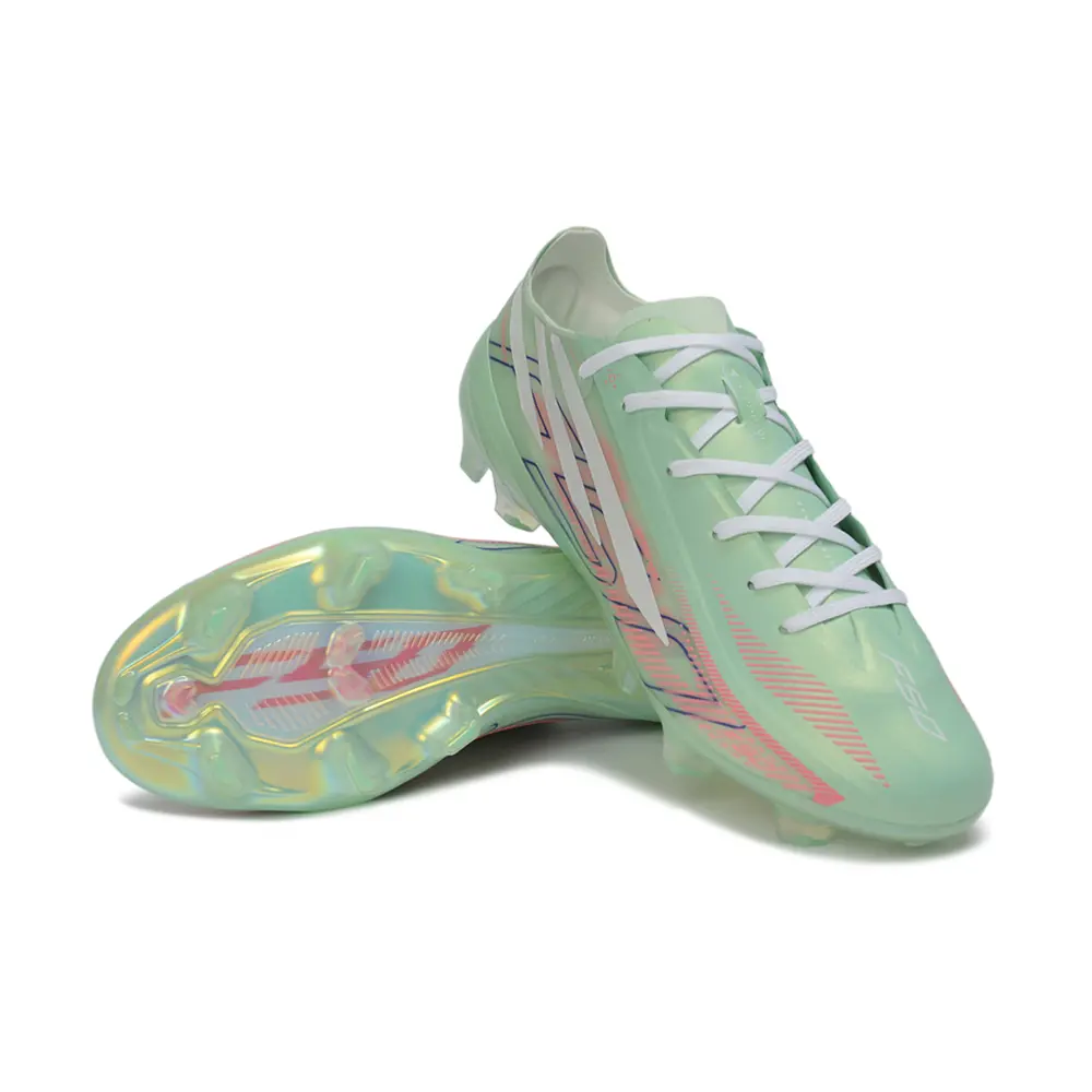 Chuteira Campo Adidas F50 Hyperfast FG Verde, Branco e Laranja 