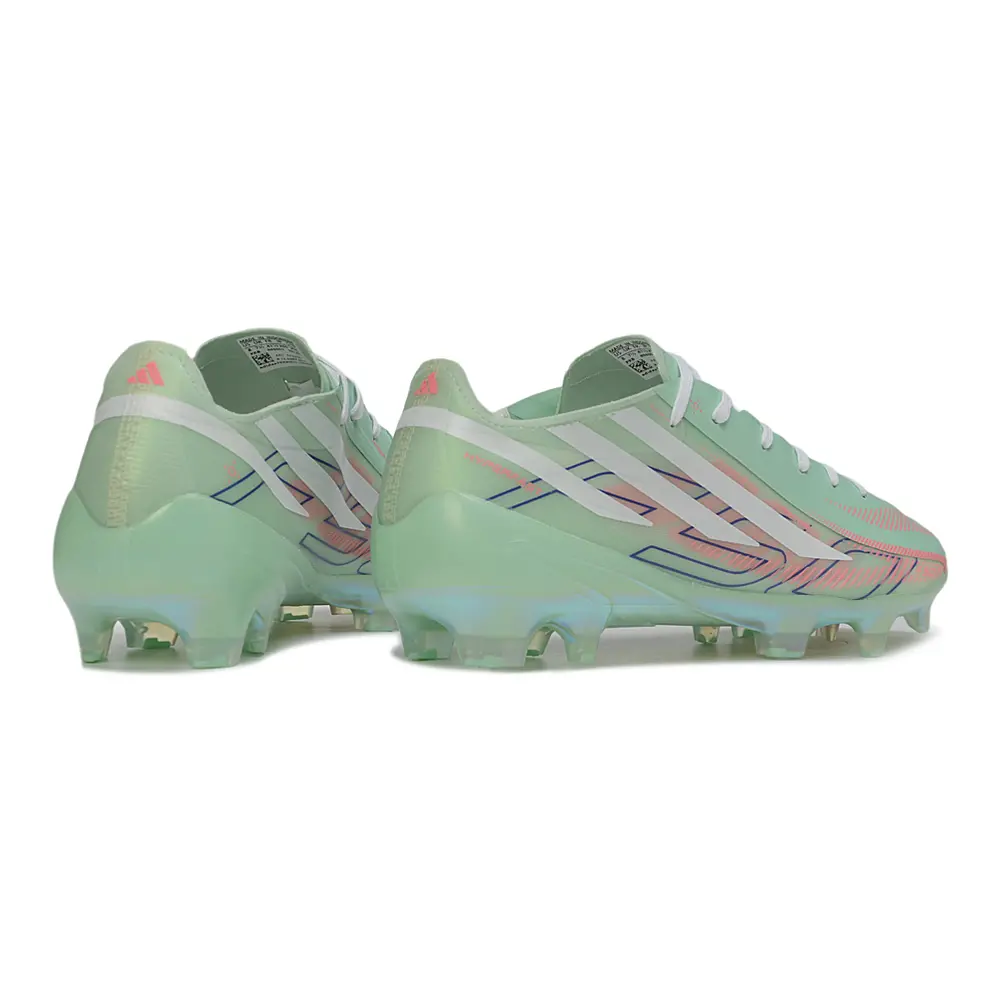 Chuteira Campo Adidas F50 Hyperfast FG Verde, Branco e Laranja 