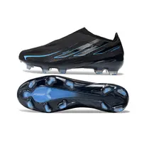 Chuteira Campo Adidas F50 Hyperfast LL FG Preto e Azul - imagem 2