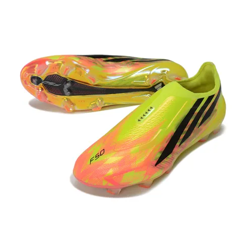 Chuteira Campo Adidas F50 Hyperfast LL FG Verde, Rosa e Preto - Too Light