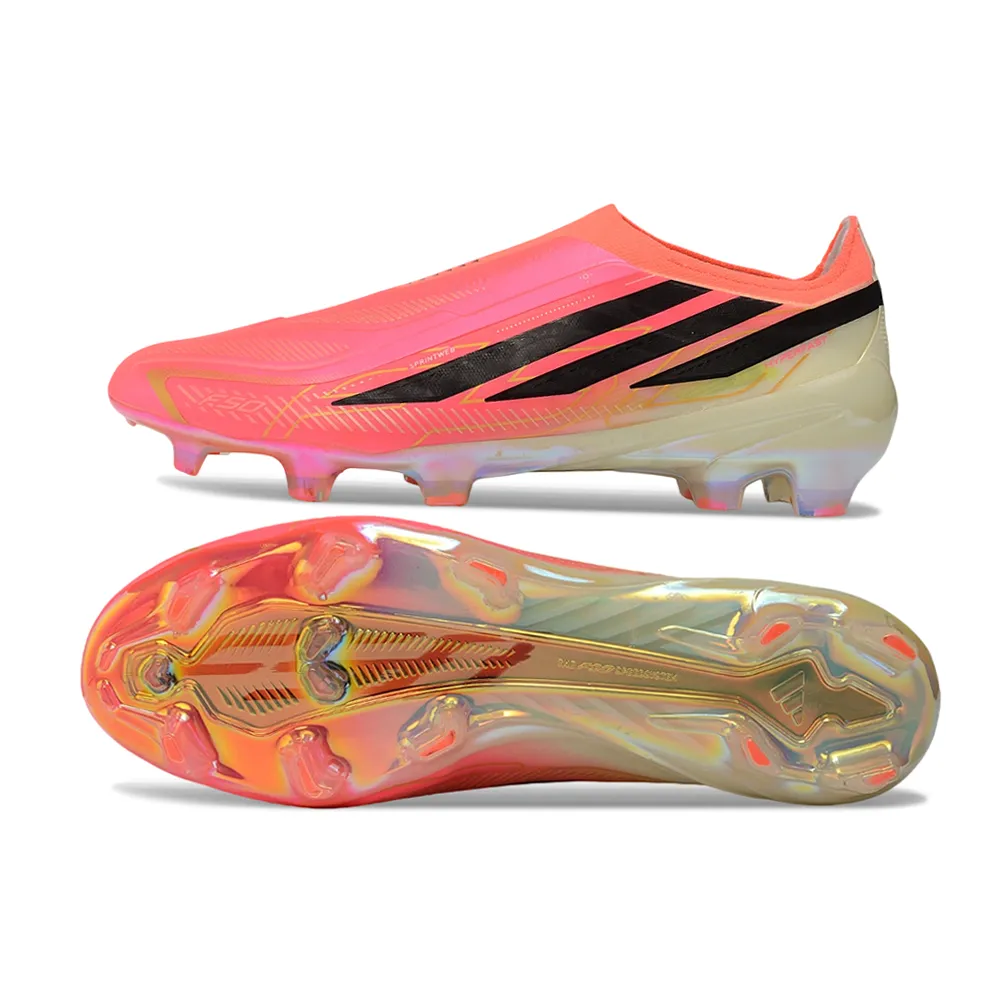 Chuteira Campo Adidas F50 Hyperfast FG LL Rosa e Preto - Road to Glory Pack
