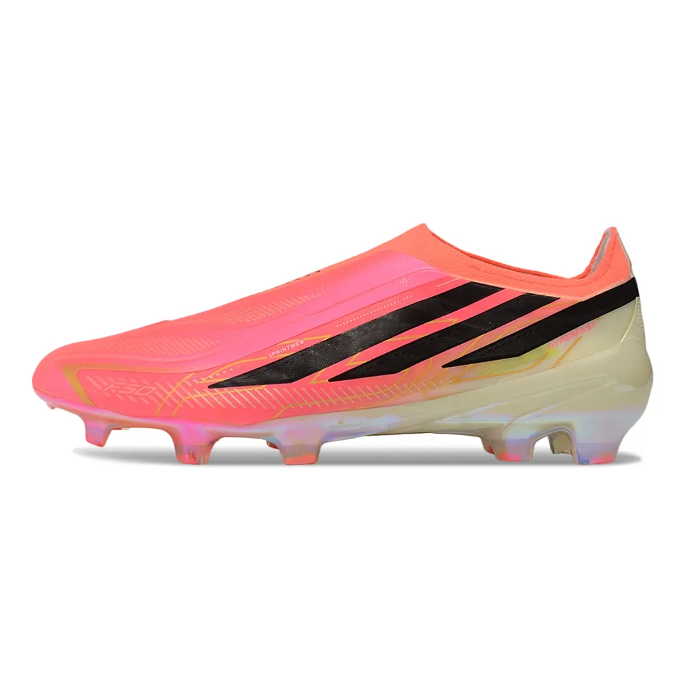 Chuteira Campo Adidas F50 Hyperfast FG LL Rosa e Preto - Road to Glory Pack