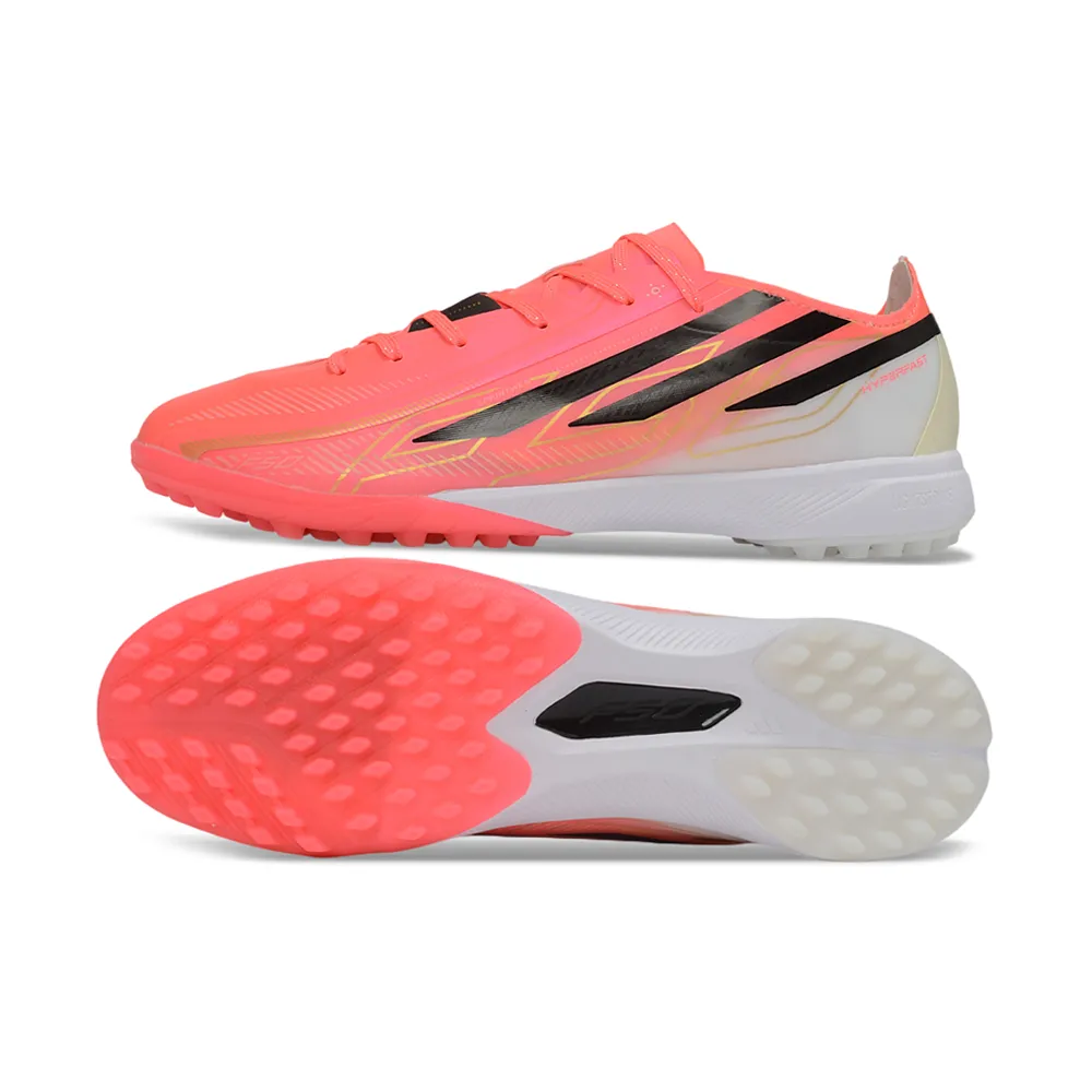 Chuteira Society Adidas F50 Hyperfast TF Rosa e Preto - Road to Glory Pack