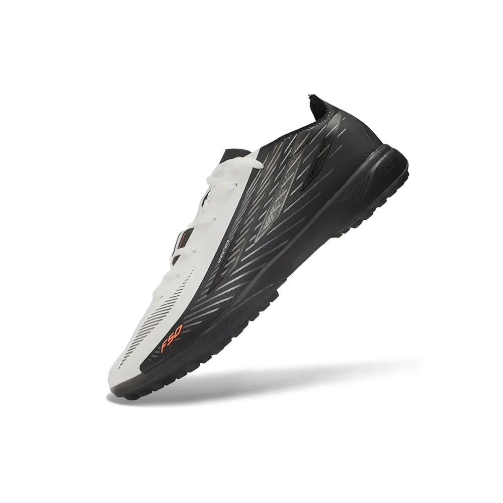 Chuteira Society Adidas F50 Hyperfast TF Preto e Branco