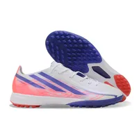 Chuteira Society Adidas F50 Hyperfast TF Branco, Azul e Rosa - imagem 2