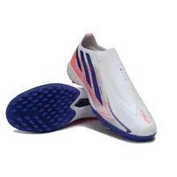 Chuteira Society Adidas F50 LL Hyperfast TF Branco, Rosa e Azul - imagem 4