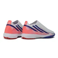 Chuteira Society Adidas F50 LL Hyperfast TF Branco, Rosa e Azul - imagem 3