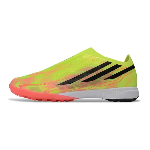Chuteira Society Adidas F50 LL Hyperfast TF Verde, Rosa e Preto