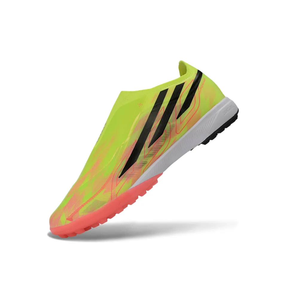 Chuteira Society Adidas F50 LL Hyperfast TF Verde, Rosa e Preto