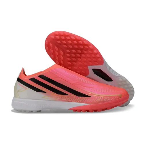 Chuteira Society Adidas F50 LL Hyperfast TF Rosa e Preto - Road to Glory Pack