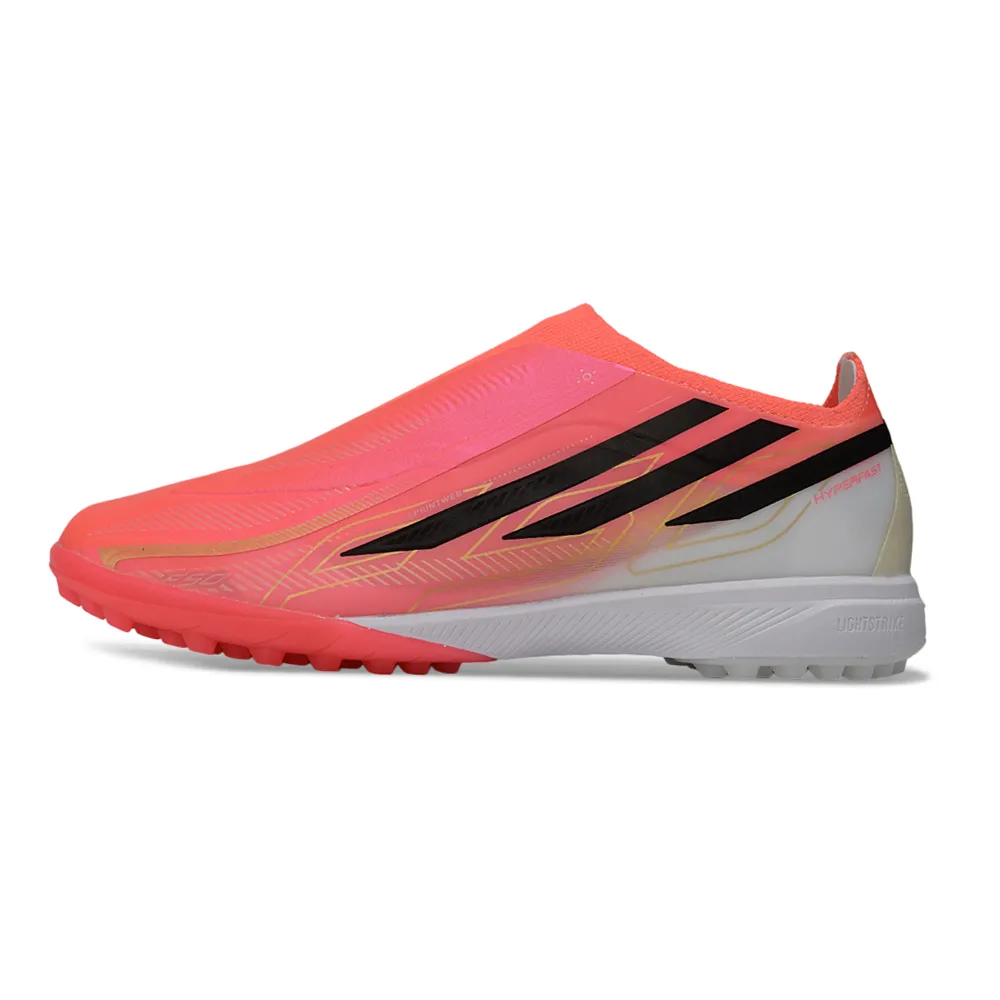 Chuteira Society Adidas F50 LL Hyperfast TF Rosa e Preto - Road to Glory Pack