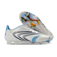 Chuteira Campo Adidas F50 Spider FG Branco, Azul e Preto - Messi - imagem 2