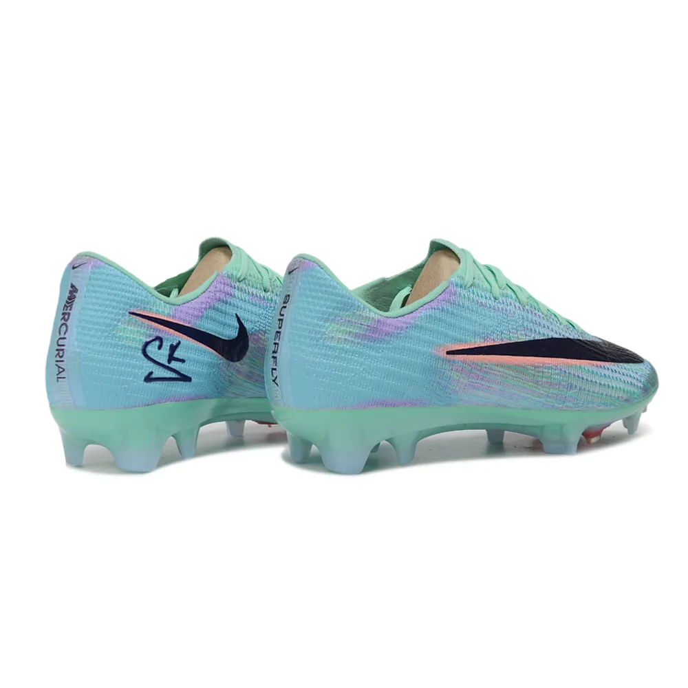 Chuteira Campo Nike Air Zoom Mercurial Superfly 11 Elite FG Verde e Azul