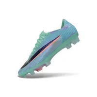 Chuteira Campo Nike Air Zoom Mercurial Superfly 11 Elite FG Verde e Azul - imagem 5