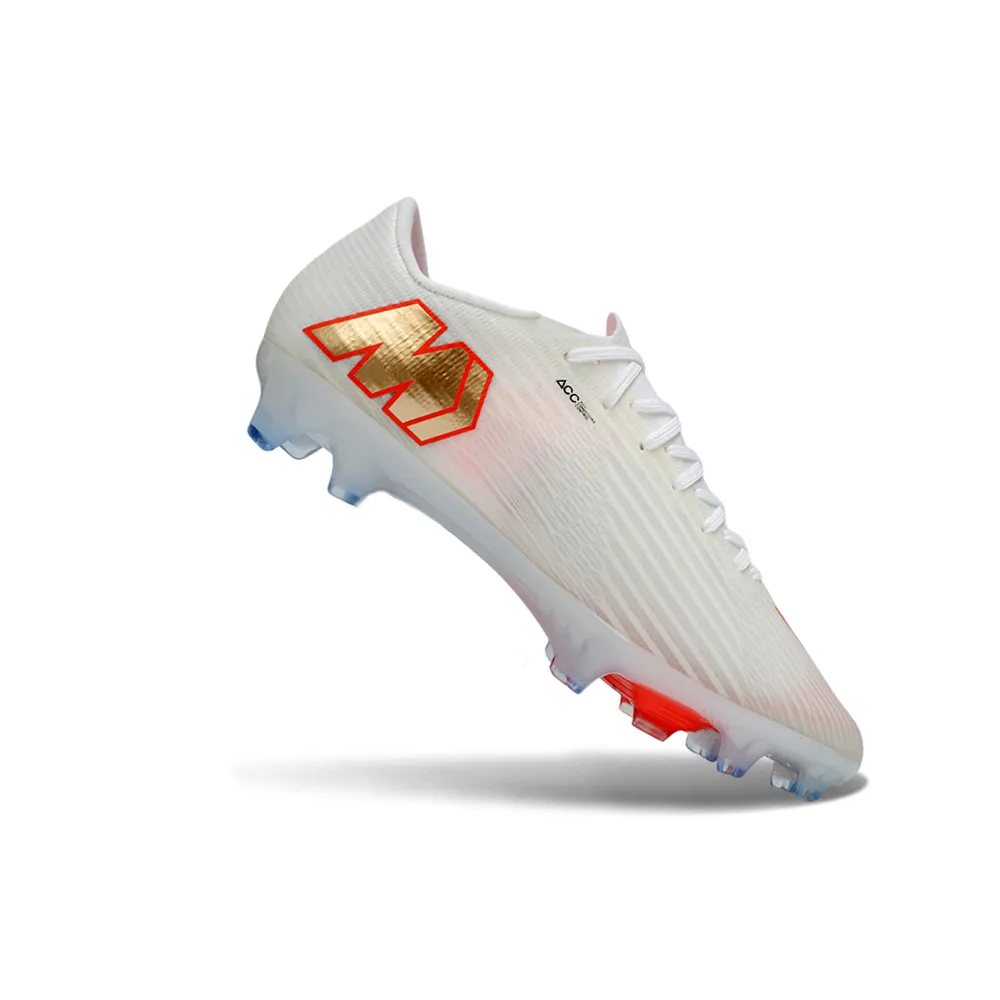 Chuteira Campo Nike Air Zoom Mercurial Superfly 11 Elite FG Branco, Laranja e Dourado