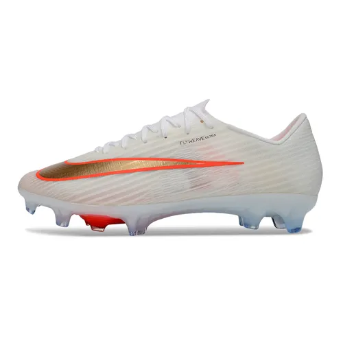 Chuteira Campo Nike Air Zoom Mercurial Superfly 11 Elite FG Branco, Laranja e Dourado