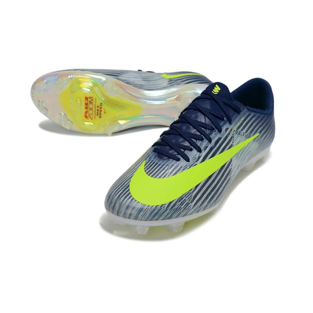 Chuteira Campo Nike Air Zoom Mercurial Superfly 11 Elite FG Azul, Verde e Branco