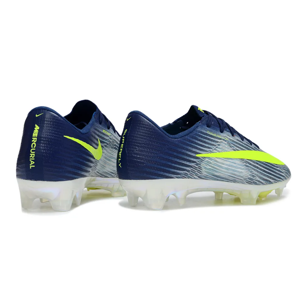 Chuteira Campo Nike Air Zoom Mercurial Superfly 11 Elite FG Azul, Verde e Branco
