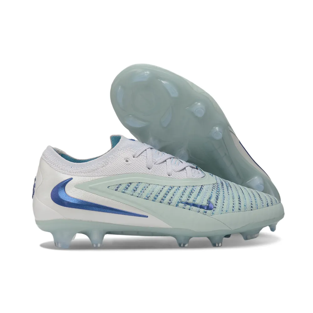 Chuteira Campo Nike Phantom GX 6 Elite FG Azul, Branco e Azul