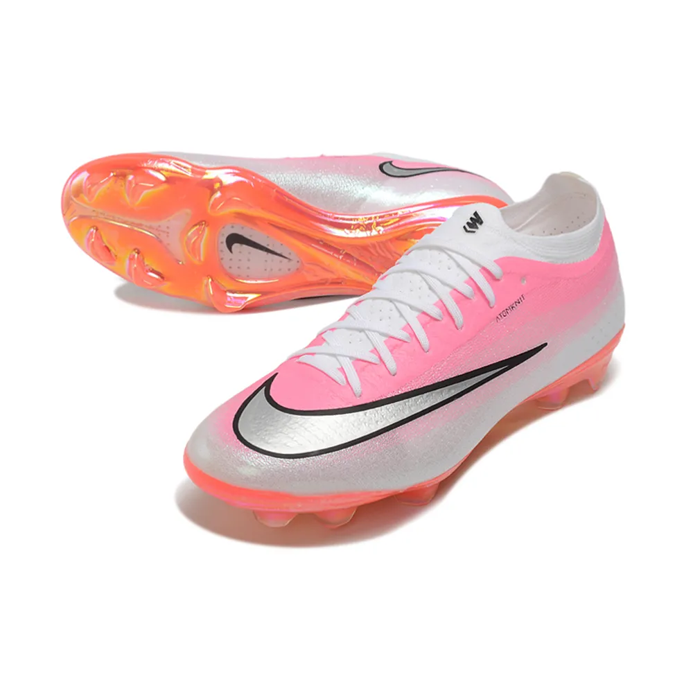 Chuteira Campo Nike Mercurial Vapor 17 Elite FG Branco, Rosa e Prata