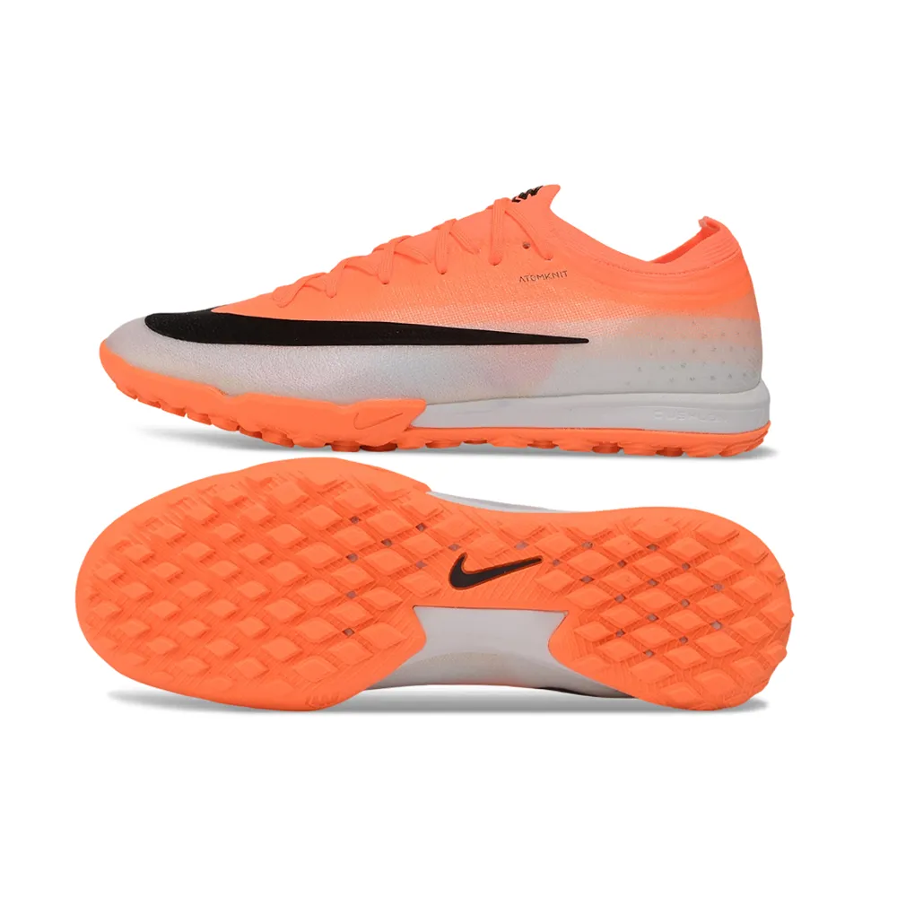 Chuteira Society Nike Mercurial Vapor 17 Elite TF Laranja e Branco
