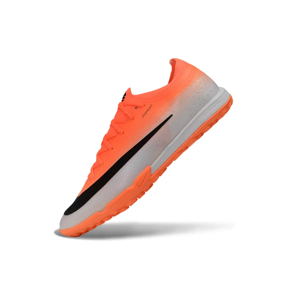 Chuteira Society Nike Mercurial Vapor 17 Elite TF Laranja e Branco