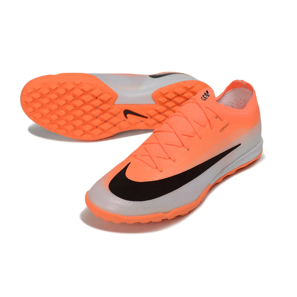 Chuteira Society Nike Mercurial Vapor 17 Elite TF Laranja e Branco