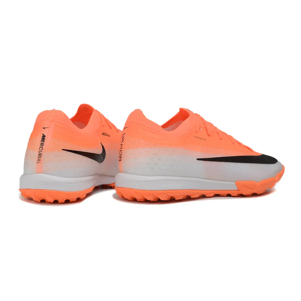 Chuteira Society Nike Mercurial Vapor 17 Elite TF Laranja e Branco
